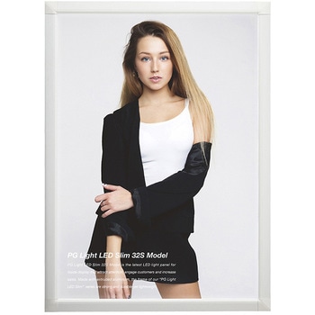 PGライトLEDスリム 屋内用 ツヤ有ホワイトWG+W 角型 壁付仕様 グリーンクロス