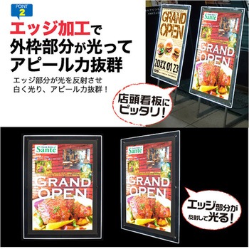 アクリルフレームLEDパネル グリーンクロス