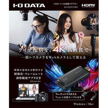 GV-HUVC/4KV フレームレート調整 4Kモデル HDMI⇒USB変換アダプター I
