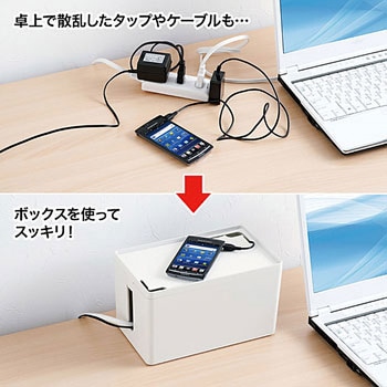 ケーブル&タップ収納ボックス(Sサイズ) サンワサプライ
