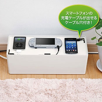 ケーブル&タップ収納ボックス(Lサイズ) サンワサプライ