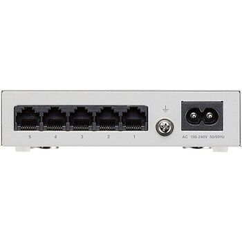 スイッチングハブ 5ポート 10/100M 電源内蔵 マグネット付 金属筐体 ホワイト EHC-F05MN-HJW エレコム