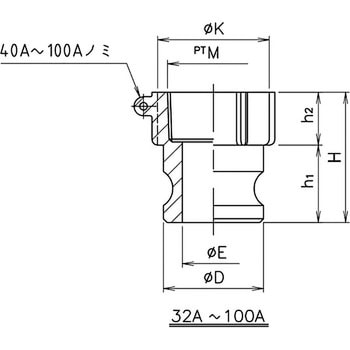 メスネジ型アダプター PP 小澤物産(OZC)