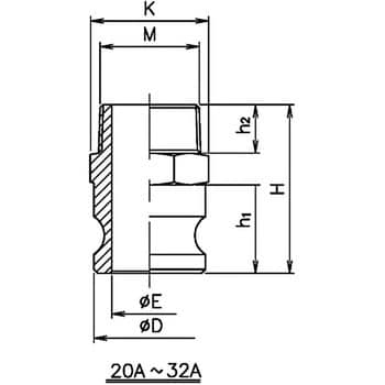 OZ-F-PP-1 オスネジ型アダプター PP 1個 小澤物産(OZC) 【通販サイト