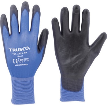 極薄ナイロン手袋PU手のひらコート TRUSCO