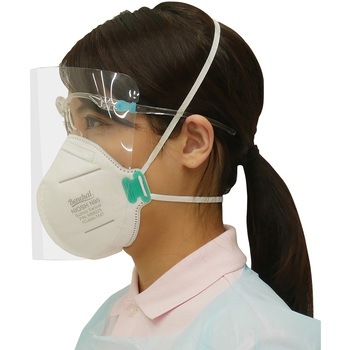 フェイスシールド メガネ型 (フレーム+シールド) 100セット 小野商事