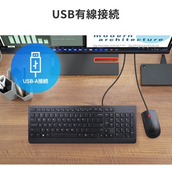 4X30L79905 Lenovo エッセンシャル USBキーボード&マウス - 日本語