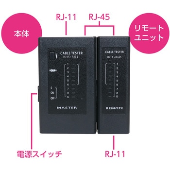 RJ-45/11対応テスター MCO