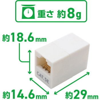 LAN中継アダプタ CAT5e  マグネット付き MCO
