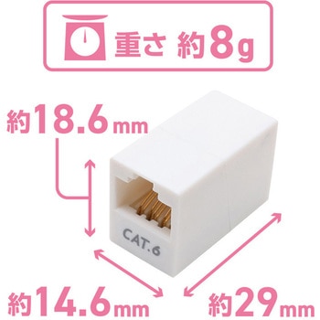 LAN中継アダプタ CAT6 マグネット付き MCO