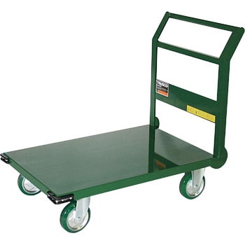 鋼鉄製運搬車 ウレタン車 緑 TRUSCO