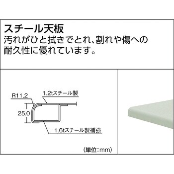 立ち作業用中量作業台(2段引出し付) TRUSCO 汎用タイプ 【通販モノタロウ】