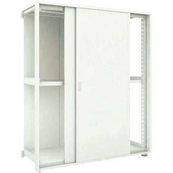 軽中量ボルトレス棚 M3型 (パネル・引違扉付・300kgタイプ、高さ1800mm、3段タイプ)連結型 - TRUSCO