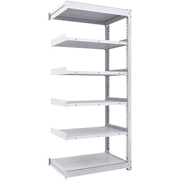 中量ボルトレス棚 TUG型 (300kgタイプ、高さ2100mm、6段タイプ)連結型 - TRUSCO