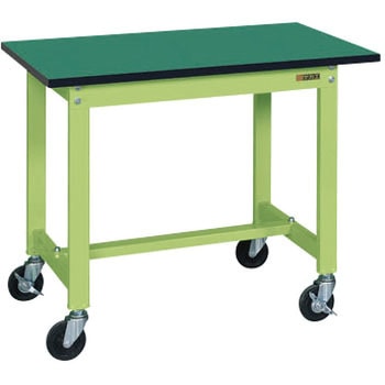 軽量作業台(KS/200kg/改正RoHS10対応サカエリューム天板/H740/キャスター付/直進安定金具無) サカエ