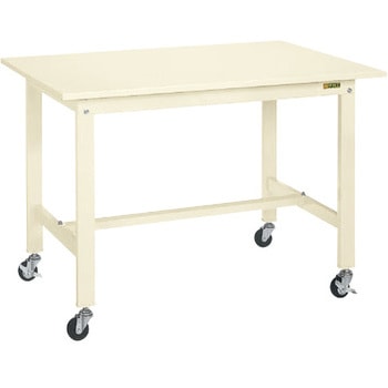 軽量作業台(KK/200kg/スチール天板/キャスター付/直進安定金具無) サカエ