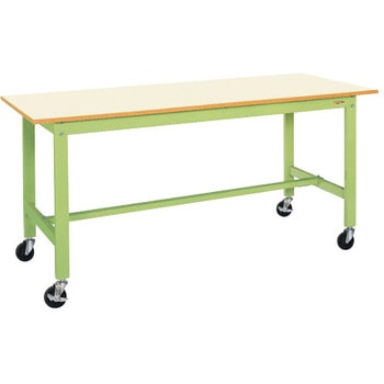 軽量作業台(KK/200kg/ポリエステル天板/キャスター付/直進安定金具無) サカエ