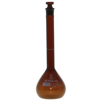 - メスフラスコ 全量フラスコ・カスタムA 茶 JCSS校正証明書付 アズワン 20817590