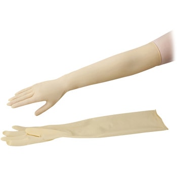 ラテックスロング手袋パウダーフリー アズワン