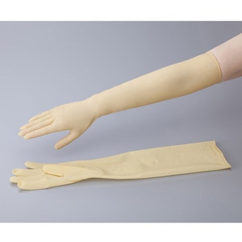 ラテックスロング手袋パウダーフリー アズワン