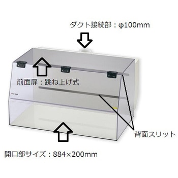 卓上ワークボックス アズワン 排気・クリーン装置 【通販モノタロウ】