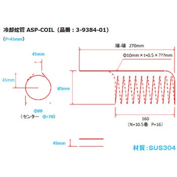 ASP-COIL アスピレーター AS-01 1個 アズワン 【通販モノタロウ】