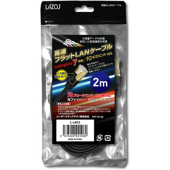 高速フラットLANケーブル category7 L-LNCシリーズ Lazos