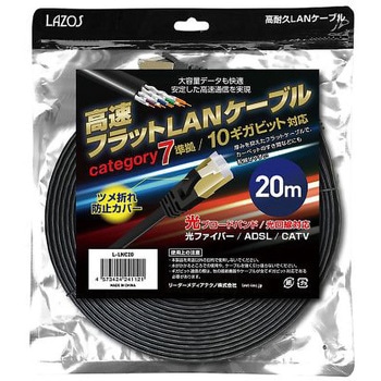 高速フラットLANケーブル category7 L-LNCシリーズ Lazos