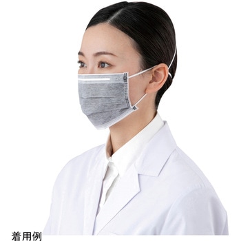 低発塵活性炭マスク オーバーヘッド 4層タイプ 50枚入 アズワン