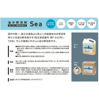 油分解洗剤 クラスワンSea 中性タイプ SEAシリーズ 伸榮産業