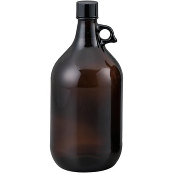 GLC-11213 遮光ガロン瓶・セーフティコート 6本入 Qorpak 2500mL ねじ