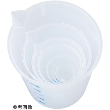 プラスチックビーカー 青目盛付き・PP製 Polylab