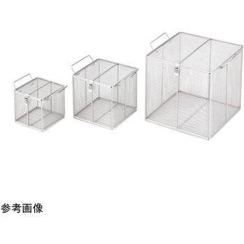 フタ付バスケット 持ち手付 アズワン