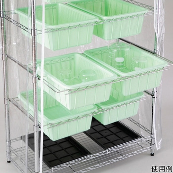 器具乾燥ラックセット バスケット引出し式 アズワン