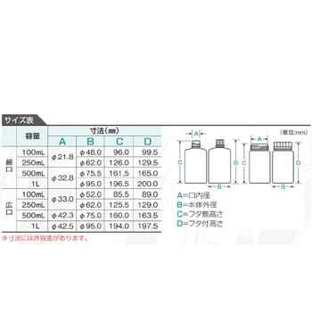 TPXテクノボトル (細口) NIKKO(ニッコーハンセン)