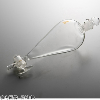 スキーブ形分液ロート 短足タイプ ガラスコック 0532シリーズ アズワン