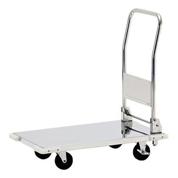 ハンドル折りたたみ式ステンレス台車 シリコン製バンパー付 CL-B-MCシリーズ テックサス(旧：本庄厨房機器製作所)