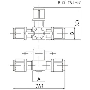 B-3-3L ミニチュアCTFEコック 1個 アズワン 【通販サイトMonotaRO】