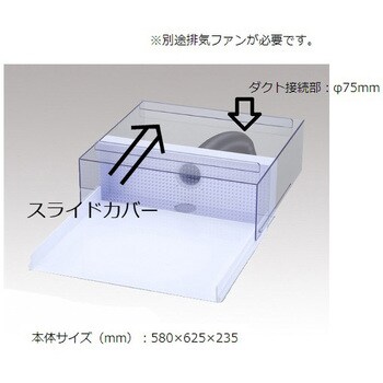 S600 ミドルハイトフード(スライド式) 1個 アズワン 【通販モノタロウ】