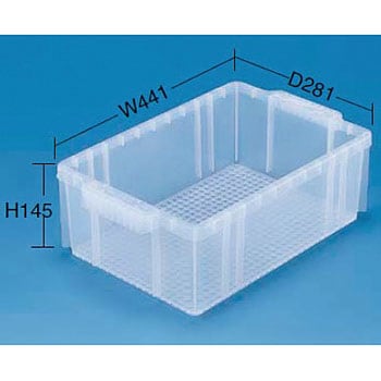 サカエオリジナルコンテナー 透明タイプ サカエ ボックスコンテナ(ベタ