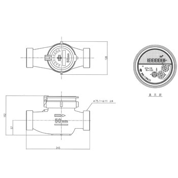 乾式直読縦型水道メータ 柏原計器工業
