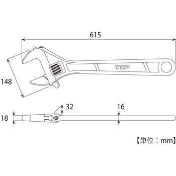 モンキレンチHX トップ工業