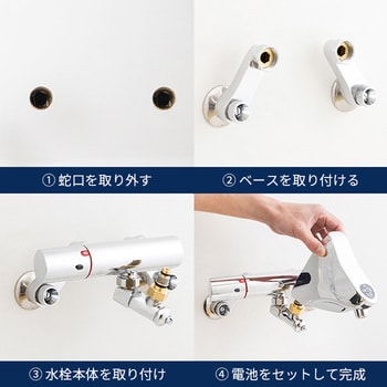 SM3-H 自動水栓 SuiSui MIX 壁付サーモスタット混合水栓 ミナミサワ