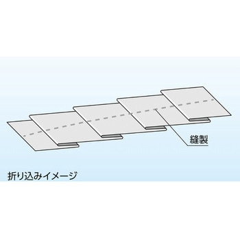 261217 埋設標識シート(ダブル) 下水道管注意・立会いを 日本緑十字社