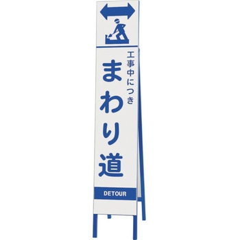 スリム反射看板 工事中につきまわり ユニット