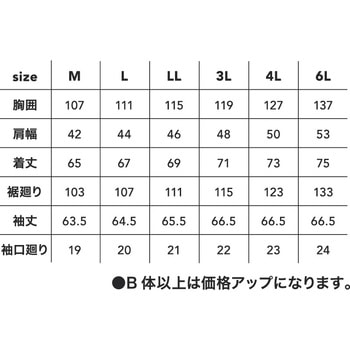 制電中綿インナーロングスリーブ CUC(中国産業)