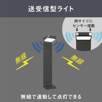 ソーラー式無線連動ガーデンセンサーライト(送受信型) ライテックス(ムサシ)
