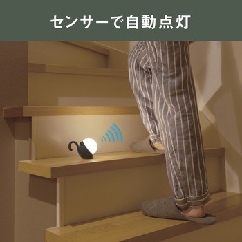 充電式 まんまるねこちゃんセンサーライト ライテックス(ムサシ)