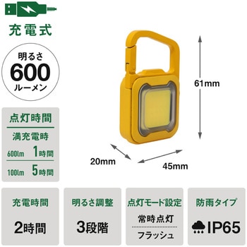 COB-WL011Y 充電式スーパーフラッシュライト 6W 1個 ライテックス