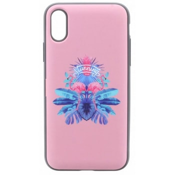 iPhone XS/iPhone X 【Lucy】ミラー付カード収納ハイブリットケース 薄型 - LEPLUS